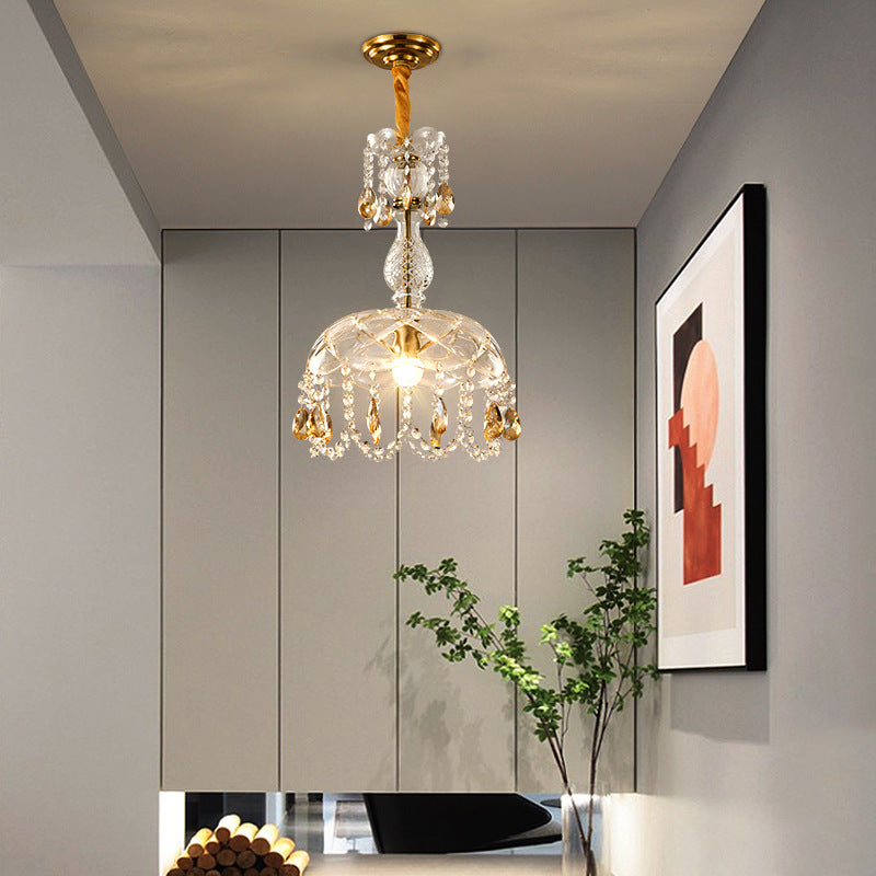 Crystal Glass Accent Pendant Light / 2618 Medium White Light