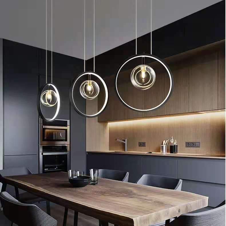 Bubble Glass LED Pendant Light / Single head / Trichromatic light