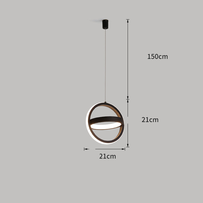 Geometric Remote Control LED Pendant Light / White / Round shape