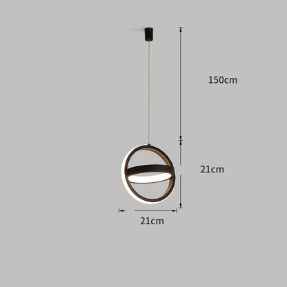 Geometric Remote Control LED Pendant Light / White / Round shape