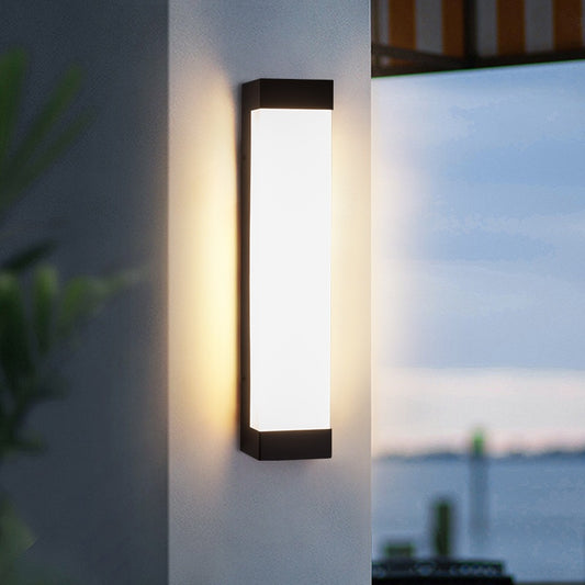 IP55 Linear Outdoor Wall Light / 16W / Black / 45cm