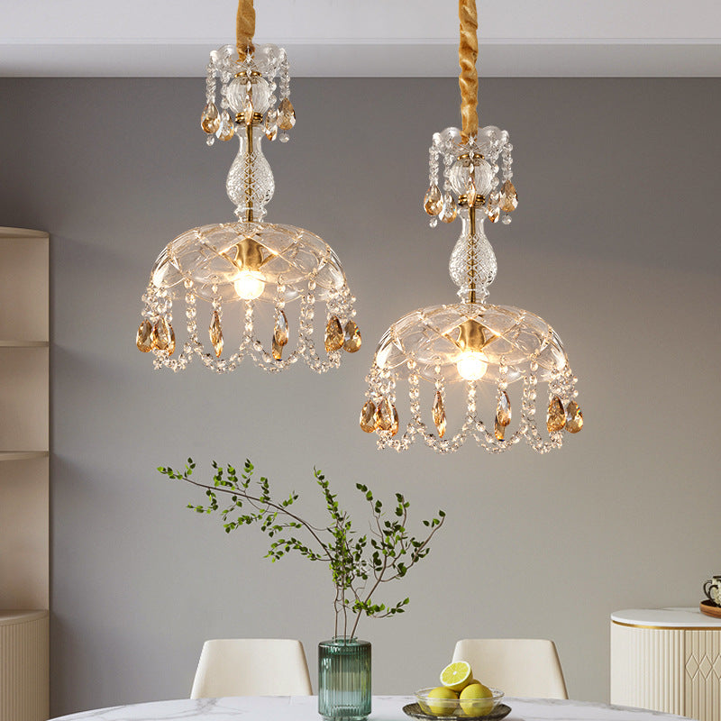 Crystal Glass Accent Pendant Light / 2618 Small Size White Light