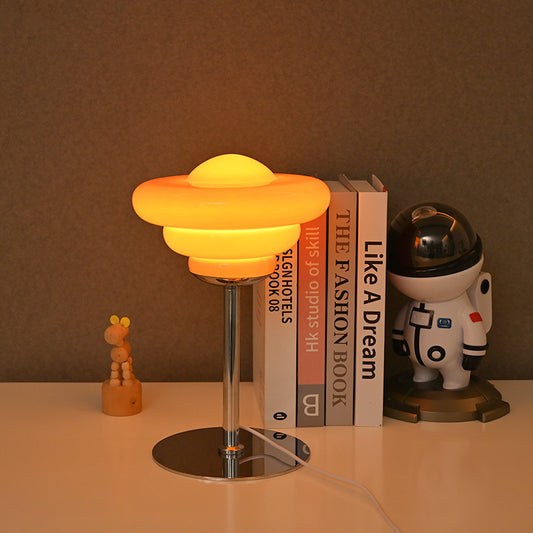 Sculptural Conch Ambient Table Lamp / Cream Color