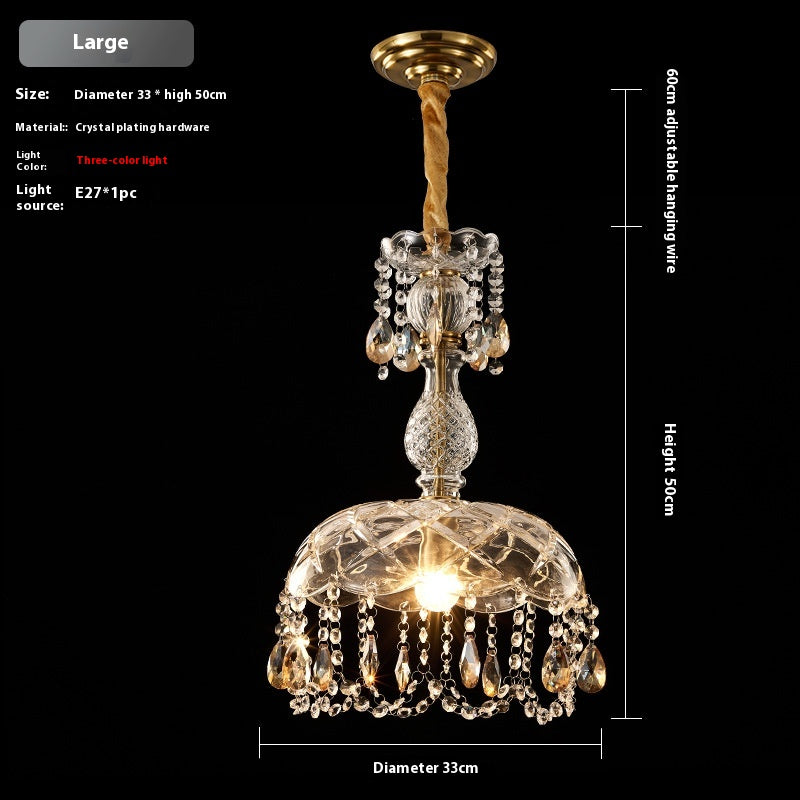 Crystal Glass Accent Pendant Light