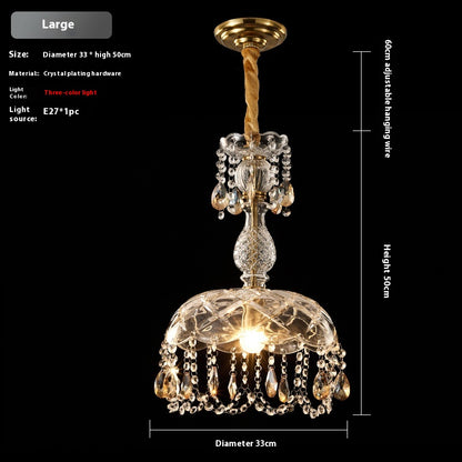 Crystal Glass Accent Pendant Light