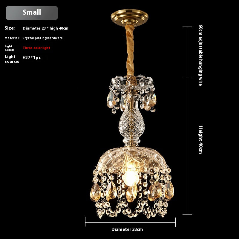 Crystal Glass Accent Pendant Light / 2618 Large Three Colors