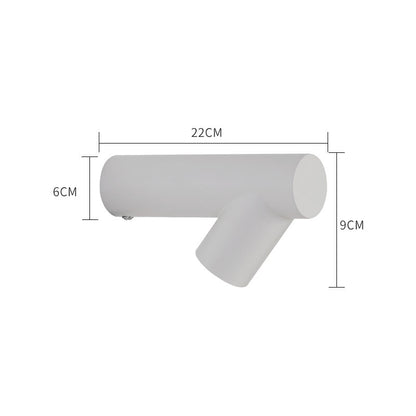 Modern Iron Bedside Wall Light / Large White / Warm Light