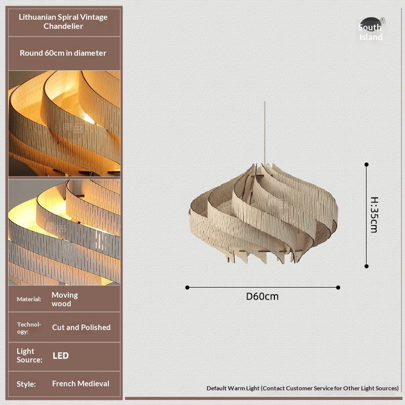 Sculptural Spiral Pendant Light