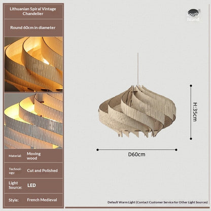Sculptural Spiral Pendant Light