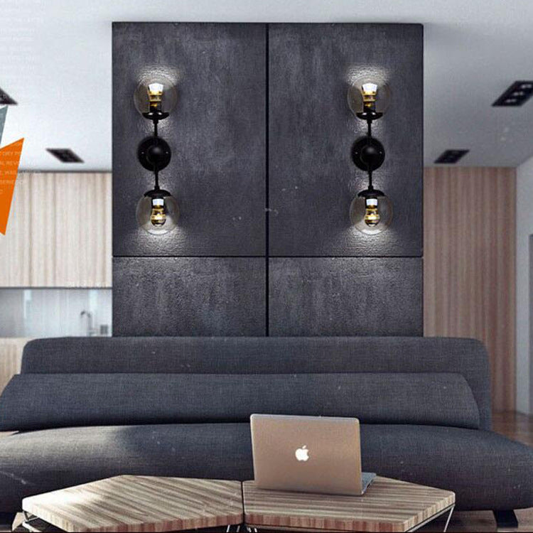 Multi-Light Corridor Wall Light / Excluding Light Source / Black Three Heads