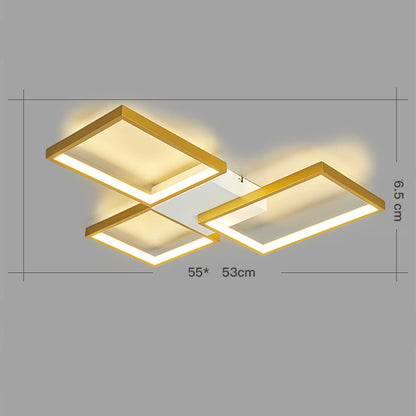 Multi-Head Remote Dimming Ceiling Light / Gold / 5heads