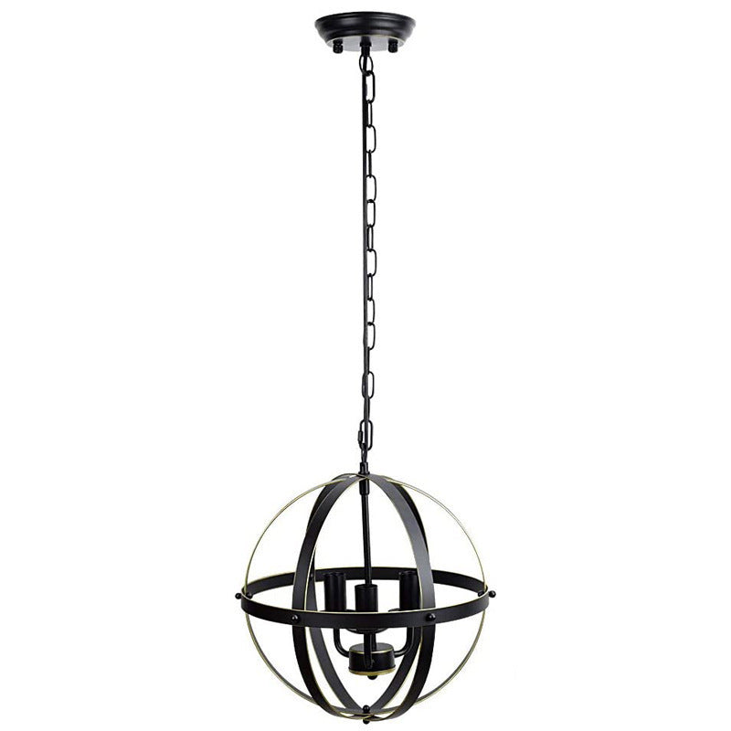 Adjustable Industrial Iron Chandelier / No light source by default / Five heads