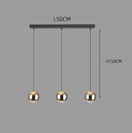 Long-Line LED Globe Pendant Light / 8head long black dish
