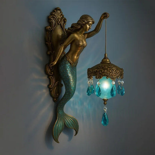 Mermaid Sculpture Wall Light / Mermaid