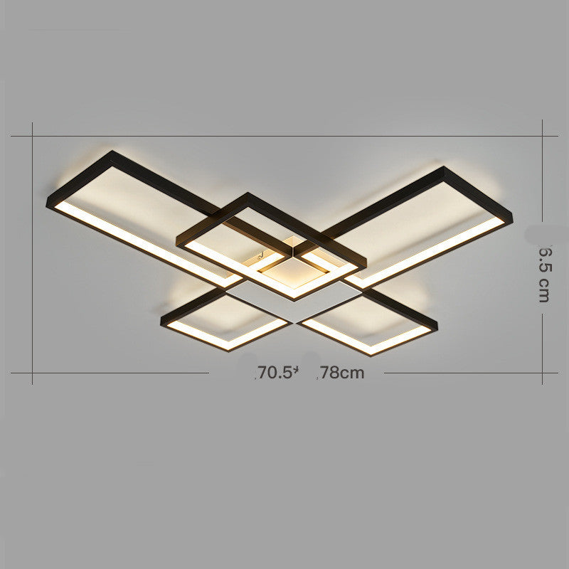 Multi-Head Remote Dimming Ceiling Light / Black / 5heads