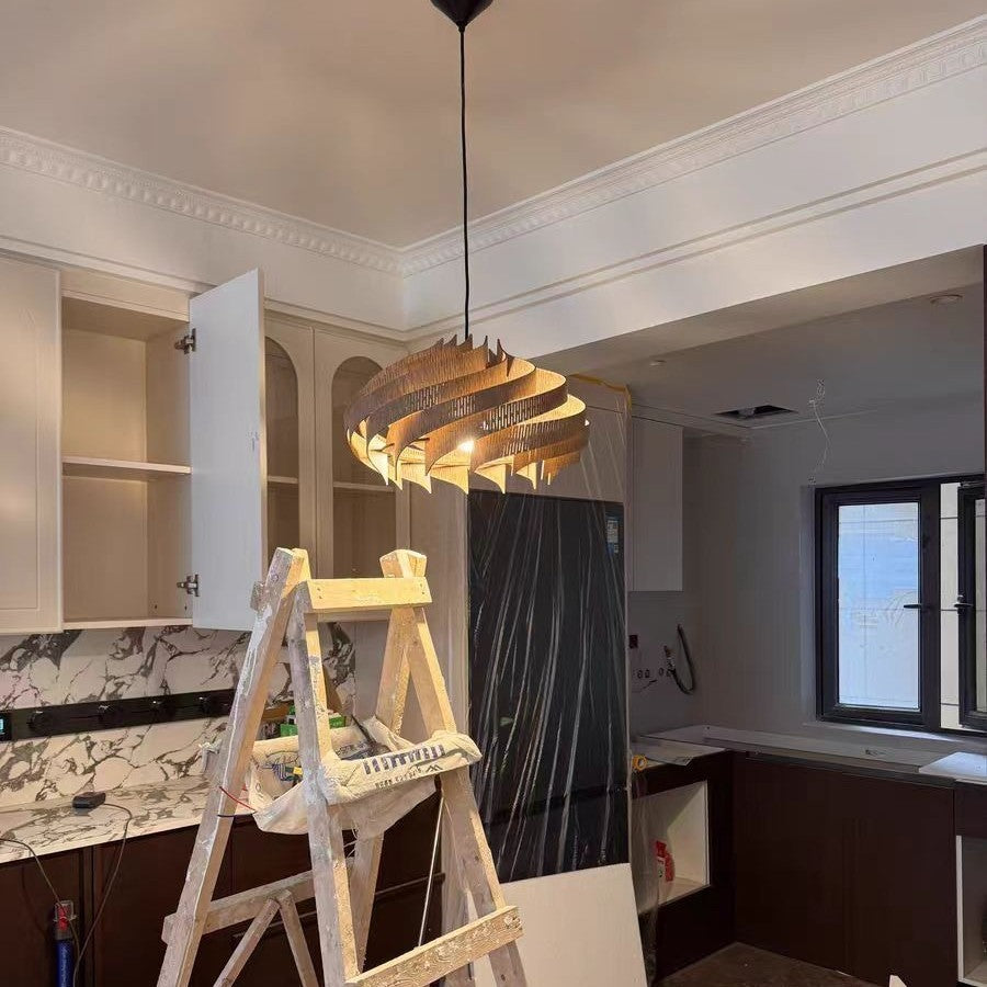 Sculptural Spiral Pendant Light