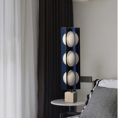 Sculptural Marble Accent Table Lamp / Warm Light / 14X55CM / UK