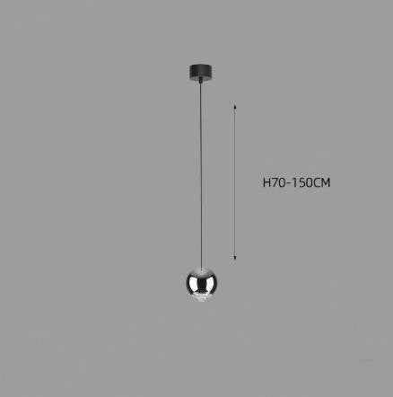 Long-Line LED Globe Pendant Light / 5long golden discs