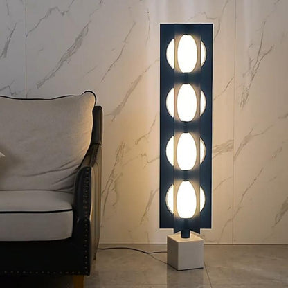 Sculptural Marble Accent Table Lamp / Warm Light / 14X55CM / US