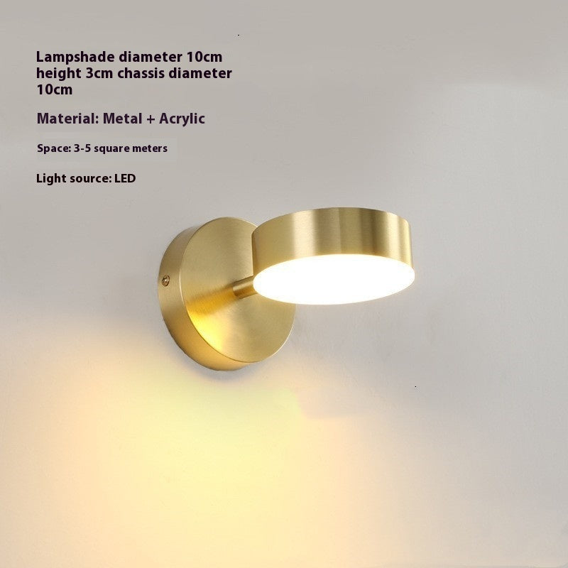 Rotatable Mirror Reading Wall Light / Tricolor Light / A Style Black With Switch