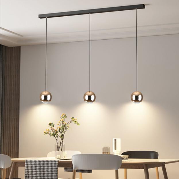 Long-Line LED Globe Pendant Light / 1head black disc