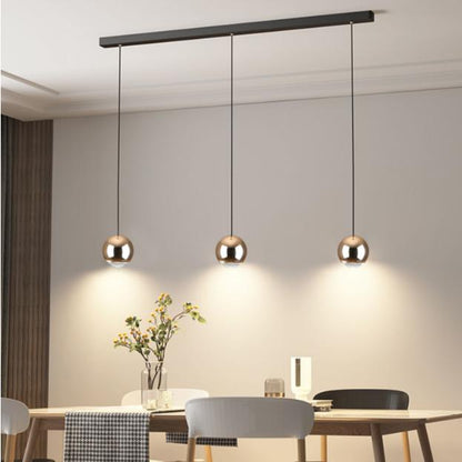 Long-Line LED Globe Pendant Light / 1head black disc