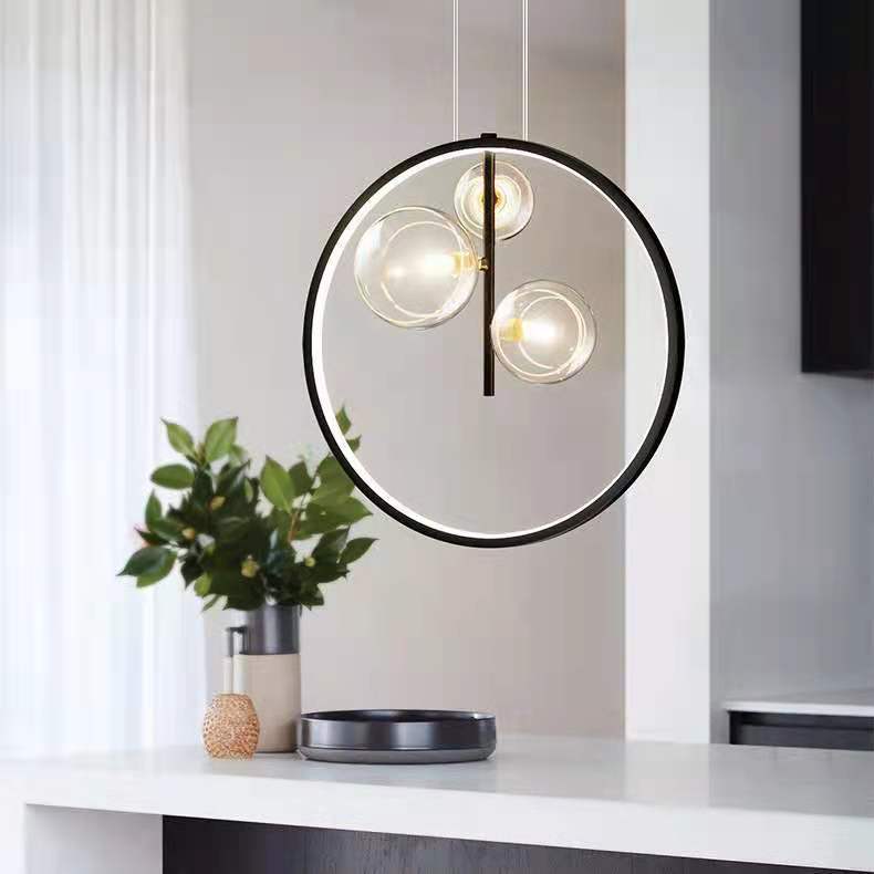Bubble Glass LED Pendant Light / 3heads / Trichromatic light