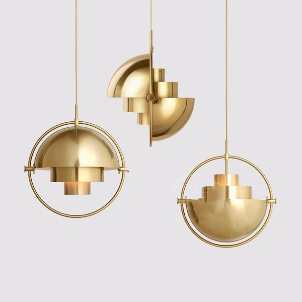 Half-Circle LED Pendant Light / White