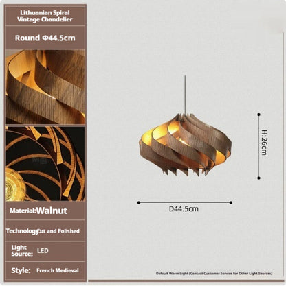 Sculptural Spiral Pendant Light